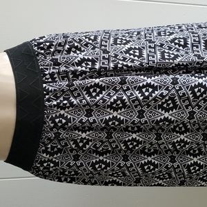 Lularoe Women's Long Skirt Black White Size XS
